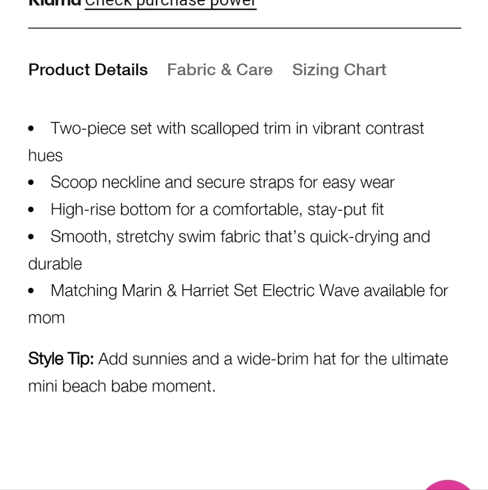 GIRLS BEACH RIOT LITTLE MARIN&HARRIET SET ELECTRIC WAVE  /SIZE:9/10